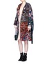 Figure View - Click To Enlarge - CHLOÉ - Tapestry jacquard wrap coat