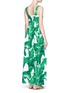 Back View - Click To Enlarge - - - Banana leaf print poplin maxi dress