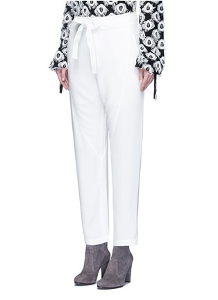 Front View - Click To Enlarge - CHLOÉ - Drawstring waist dropped crotch pants
