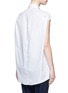 Back View - Click To Enlarge - BALENCIAGA - Pinstripe poplin sleeveless shirt