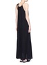 Back View - Click To Enlarge - THEORY - 'Ressie' halterneck asymmetric silk dress