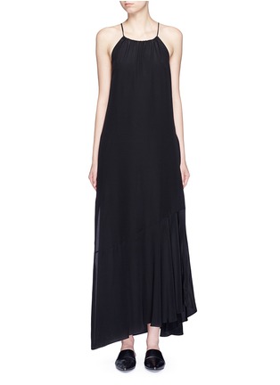 Main View - Click To Enlarge - THEORY - 'Ressie' halterneck asymmetric silk dress