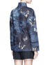 Back View - Click To Enlarge - VALENTINO GARAVANI - Butterfly embroidered tie dye print denim kimono jacket