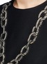 Detail View - Click To Enlarge - GUCCI - Embellished heart and chain dress