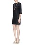 Figure View - Click To Enlarge - GUCCI - Embellished heart and chain dress