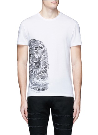 Main View - Click To Enlarge - ALEXANDER MCQUEEN - Butterfly skull print organic cotton T-shirt
