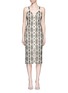 Main View - Click To Enlarge - ALICE & OLIVIA - 'Arlette' tribal bead embellished midi dress
