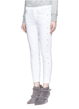 Front View - Click To Enlarge - J BRAND - 'Alba' stud skinny jeans