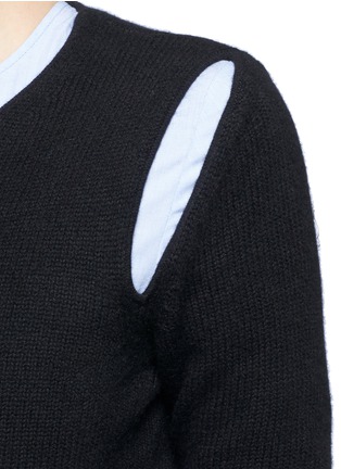 Detail View - Click To Enlarge - PORTS 1961 - Geometric cutout cashmere sweater