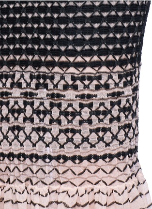 Detail View - Click To Enlarge - ALEXANDER MCQUEEN - Macramé stitch peplum skirt