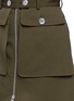 Detail View - Click To Enlarge - ALEXANDER MCQUEEN - Cavalry twill zip front military skirt