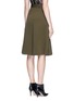 Back View - Click To Enlarge - ALEXANDER MCQUEEN - Cavalry twill zip front military skirt