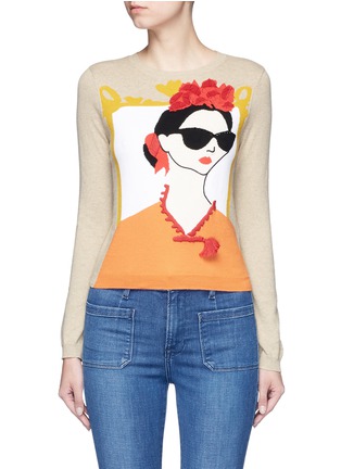 Main View - Click To Enlarge - ALICE & OLIVIA - 'Stace Face Frida' embellished sweater