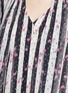 Detail View - Click To Enlarge - LANVIN - Stripe floral print silk blouse
