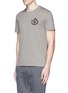 Front View - Click To Enlarge - ALEXANDER MCQUEEN - Military skull patch embroidery T-shirt