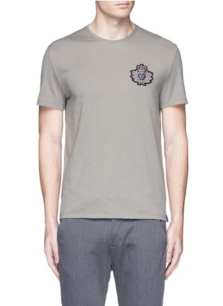 Main View - Click To Enlarge - ALEXANDER MCQUEEN - Military skull patch embroidery T-shirt