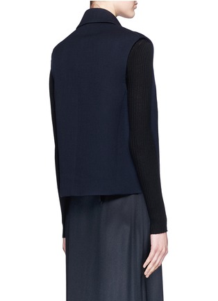 Back View - Click To Enlarge - HELMUT LANG - Double breasted twill vest
