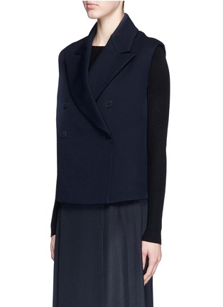 Front View - Click To Enlarge - HELMUT LANG - Double breasted twill vest