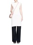 Figure View - Click To Enlarge - HELMUT LANG - Ramie crepe wide flare pants