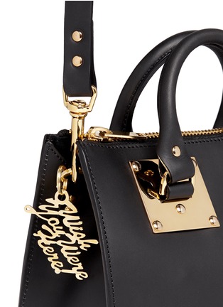 Detail View - Click To Enlarge - SOPHIE HULME - Leather crossbody bowling bag
