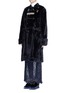 Front View - Click To Enlarge - TOGA ARCHIVES - Embroidered trim faux fur coat