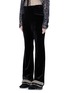 Front View - Click To Enlarge - TOGA ARCHIVES - Embroidered cuff bonded velvet pants