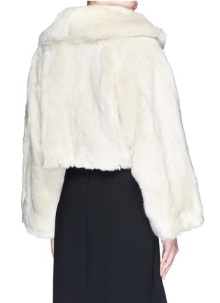 Back View - Click To Enlarge - TOGA ARCHIVES - Notched lapel cropped faux fur jacket