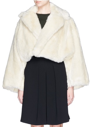 Main View - Click To Enlarge - TOGA ARCHIVES - Notched lapel cropped faux fur jacket