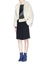 Figure View - Click To Enlarge - TOGA ARCHIVES - Notched lapel cropped faux fur jacket