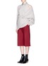 Figure View - Click To Enlarge - TOGA ARCHIVES - Asymmetric wrap layer wool sweater