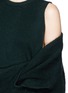 Detail View - Click To Enlarge - TOGA ARCHIVES - Asymmetric wrap layer wool sweater