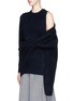 Front View - Click To Enlarge - TOGA ARCHIVES - Asymmetric wrap layer wool sweater