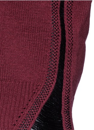 Detail View - Click To Enlarge - TOGA ARCHIVES - Raffia insert wool cardigan