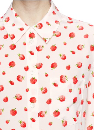 Detail View - Click To Enlarge - EQUIPMENT - 'Reese' raspberry print silk shirt