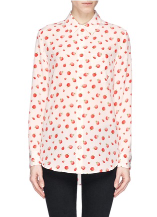 Main View - Click To Enlarge - EQUIPMENT - 'Reese' raspberry print silk shirt