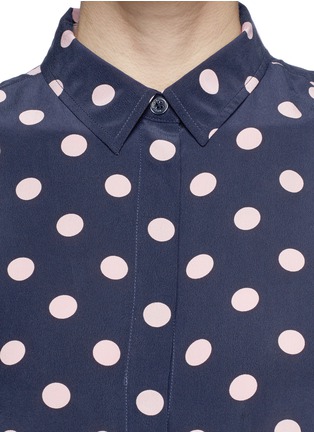 Detail View - Click To Enlarge - EQUIPMENT - 'Michaela' polka dot print silk dress