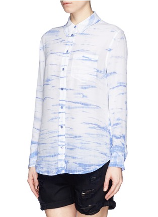 Front View - Click To Enlarge - EQUIPMENT - 'Reese' tie dye print silk shirt