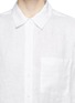 Detail View - Click To Enlarge - EQUIPMENT - 'Daddy Tie Front' linen broadcloth shirt