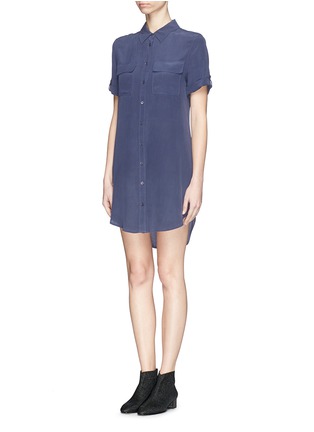 Front View - Click To Enlarge - EQUIPMENT - 'Slim Signature' silk shirt dress