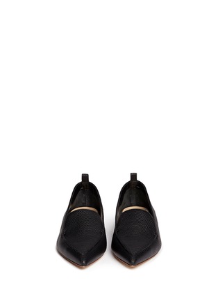 Figure View - Click To Enlarge - NICHOLAS KIRKWOOD - 'Bottalato' metallic heel leather loafers