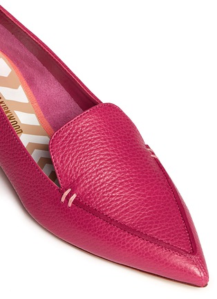Detail View - Click To Enlarge - NICHOLAS KIRKWOOD - 'Bottalato' metallic heel leather loafers