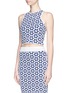 Front View - Click To Enlarge - ALEXANDER MCQUEEN - Floral cloqué jacquard knit top