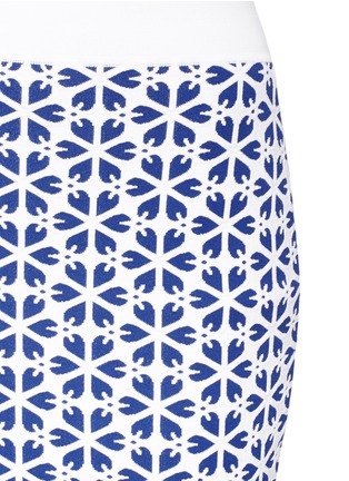 Detail View - Click To Enlarge - ALEXANDER MCQUEEN - Floral cloqué jacquard knit pencil skirt