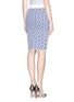 Back View - Click To Enlarge - ALEXANDER MCQUEEN - Floral cloqué jacquard knit pencil skirt