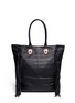 Back View - Click To Enlarge - THOMAS WYLDE - Metal skull fringe leather tote