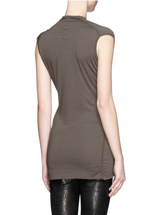 Back View - Click To Enlarge - RICK OWENS LILIES - Twist front jersey top