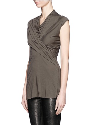 Front View - Click To Enlarge - RICK OWENS LILIES - Twist front jersey top