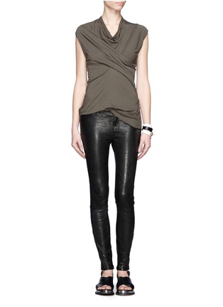 Figure View - Click To Enlarge - RICK OWENS LILIES - Twist front jersey top