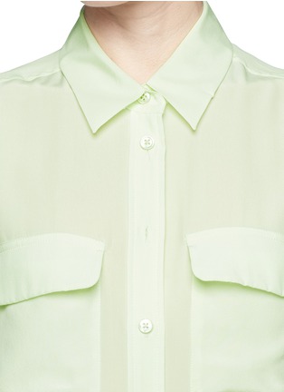 Detail View - Click To Enlarge - EQUIPMENT - Slim Signature sleeveless silk shirt
