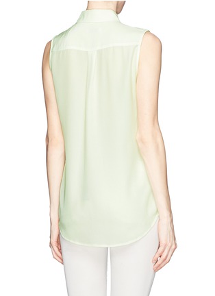 Back View - Click To Enlarge - EQUIPMENT - Slim Signature sleeveless silk shirt